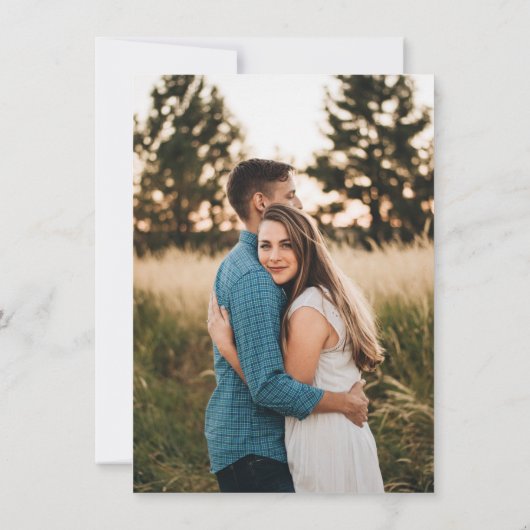 Niedlich-Gelb-Mittel Save the Date Einladung (Rückseite)