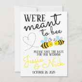 Niedlich-Gelb-Mittel Save the Date Einladung (Vorderseite)