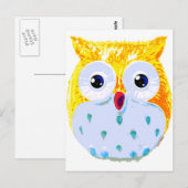 Niedlich-Gelb-Ohr Postkarte (Vorne/Hinten)