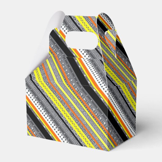 Niedlich-gelb-orange-Aztekenmuster Geschenkschachtel (Vorderseite)
