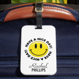 Niedlich Gelb Personalisiert Gepäckanhänger