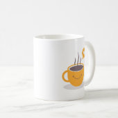 Niedlich-gelb-texturierte Kaffeekuppen und Tasse (VorderseiteRechts)