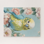 Niedlich Gelb und Blau Budgie Parakeet Bird Puzzle (Horizontal)