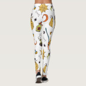 Niedlich-Gelb- und Grüne-Bohnen-Halloween-Leggings Leggings (Rückseite)