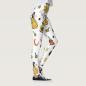 Niedlich-Gelb- und Grüne-Bohnen-Halloween-Leggings Leggings (Rechts)