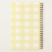 Niedlich Gelb und Weiß Gingham Notizblock (Rückseite)