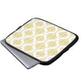 Niedlich Gelb und Weiß Laptopschutzhülle (Vorne Knopf)