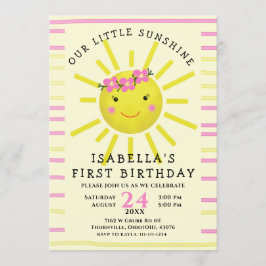 Niedlich Gelb unser kleiner Sonnenschein 1. Geburt Einladung