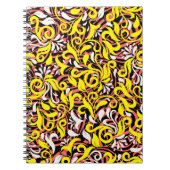 Niedlich-gelb-weiß-rosa abstrakt notizblock (Vorderseite)