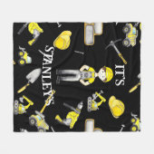 Niedlich-Gelbbauwagen-Dump Fleece Blankon (Vorderseite (Horizontal))