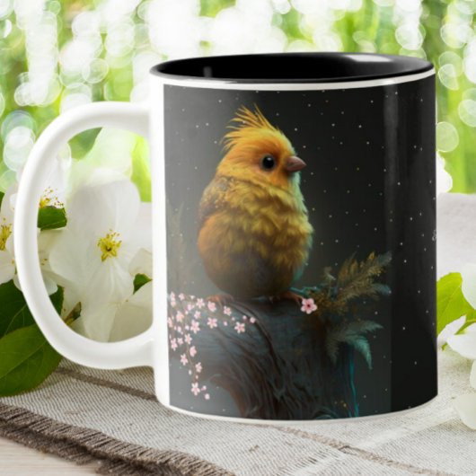 Niedlich-Gelbbraun-Rosa-Blume Startnight Custom Zweifarbige Tasse