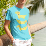 Niedlich-Gelbe Bananenhunde Grafik T-Shirt<br><div class="desc">Dieser lustige grafische Abschlag zeigt Abbildungen von drei Hunden aus gelben Bananen oder Bananenhunden.</div>