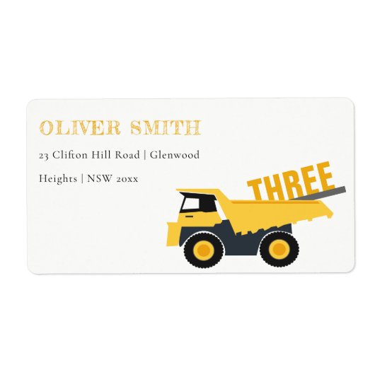 Niedlich-Gelbe Baustanzadresse (Vorne)