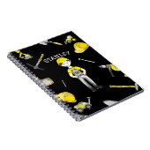 Niedlich-Gelbe Bauweise LKW-Sprungname Notizblock (Rechte Seite)