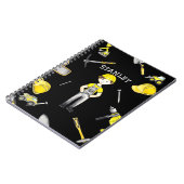 Niedlich-Gelbe Bauweise LKW-Sprungname Notizblock (Linke Seite)