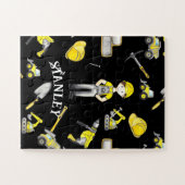 Niedlich-Gelbe Bauweise LKW-Sprungname Puzzle (Horizontal)