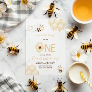 Niedlich-Gelbe Bienenhonig Einladung