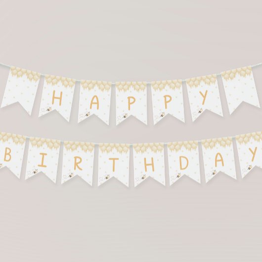 Niedlich-Gelbe Bienenhonig Wimpelkette