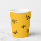 Niedlich Gelbe Bienentag Moderne Sommergeburtstags Pappbecher (Rückseite)