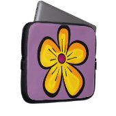 Niedlich-Gelbe Blume Laptopschutzhülle (Vorne Rechts)