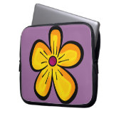 Niedlich-Gelbe Blume Laptopschutzhülle (Vorderseite Links)