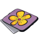 Niedlich-Gelbe Blume Laptopschutzhülle (Vorne Knopf)