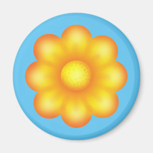 Niedlich-Gelbe Blume Magnet