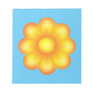 Niedlich-Gelbe Blume Notizblock