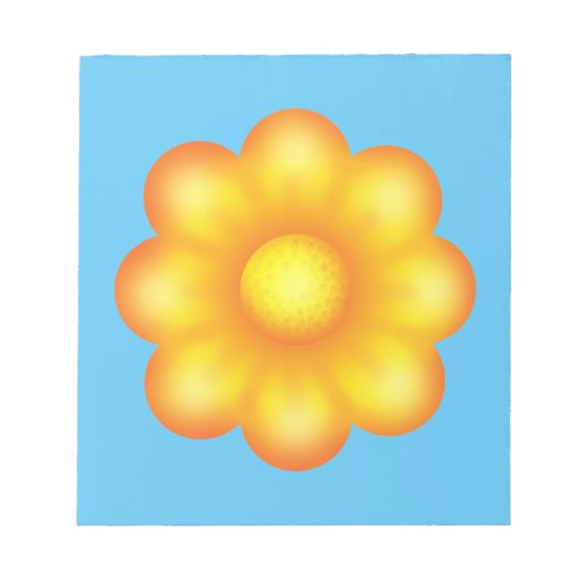 Niedlich-Gelbe Blume Notizblock (Vorderseite)