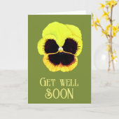 Niedlich Gelbe Blumen Aquarellpansie wird gut Karte (Gelbe Blume)