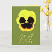 Niedlich Gelbe Blumen Aquarellpansie wird gut Karte (Gelbe Blume)