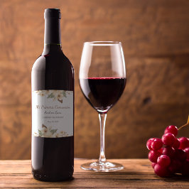 Niedlich Gelbe Blumen Spanische Erste Kommune Weinetikett