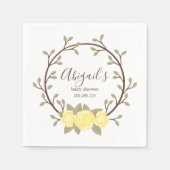 Niedlich-gelbe Blumenkleider Kinderdusche Serviette (Vorderseite)