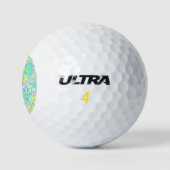 Niedlich-gelbe Blumenmuster Keramik Golfball (Logo)