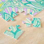 Niedlich-gelbe Blumenmuster Keramik Puzzle (Seite)