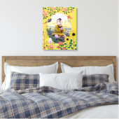 Niedlich-gelbe Blütenfotografie Leinwanddruck (Insitu (Schlafzimmer))
