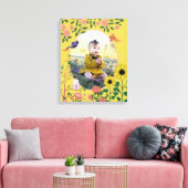 Niedlich-gelbe Blütenfotografie Leinwanddruck (Insitu (Wohnzimmer))