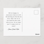 Niedlich-Gelbe Blütenvögel Neue Ankündigung Postkarte (Rückseite)