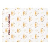 Niedlich-Gelbe Boho Celestie-Seamless-Muster-Famil Tischdecke (Vorderseite (Horizontal))