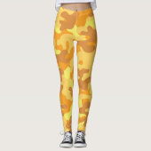 Niedlich Gelbe Camouflage-Leggings Leggings (Vorderseite)