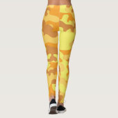 Niedlich Gelbe Camouflage-Leggings Leggings (Rückseite)