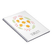Niedlich-Gelbe Chicks Blumenkleider-Notebook Notizblock (Rechte Seite)