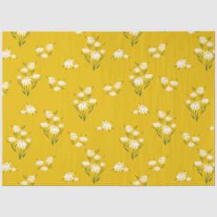 Niedlich-Gelbe Daisy-Blumendecoupage Seidenpapier