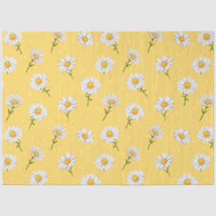 Niedlich-Gelbe Daisy-Blumendecoupage Seidenpapier