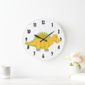Niedlich-Gelbe Dinosaurier-Uhr-Kid Große Wanduhr (Zuhause)