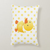 Niedlich-Gelbe Duckie Polka Dots Zierkissen (Rückseite(Vertikal))
