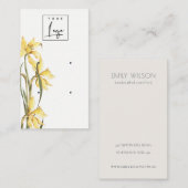 Niedlich-gelbe Farbblumen-Logo-Vorführung Visitenkarte (Vorne/Hinten)