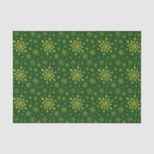 Niedlich Gelbe goldene Weihnachtsschneeflocken Seidenpapier