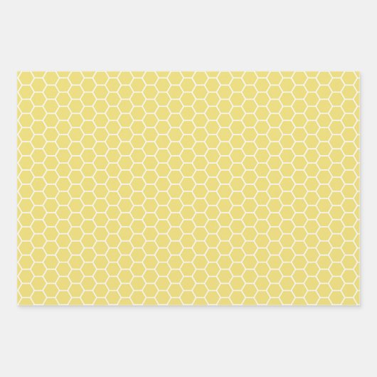 Niedlich-gelbe graue geometrische Beerenstreifen H Geschenkpapier Set (Vorderseite 3)