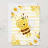 Niedlich-gelbe Honigblütendusche Einladung (Rückseite)